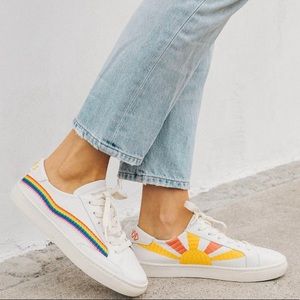 Soludos “Rainbow Wave” Embroidered Sneaker